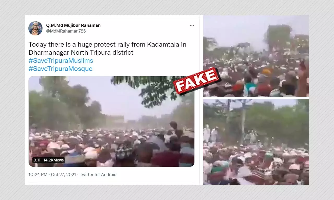 Unrelated Video From UP Falsely Shared As Protests In North Tripura