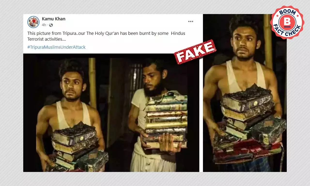 Photo Of Qurans Burnt In Fire At Delhi Rohingya Camp Viral As Tripura