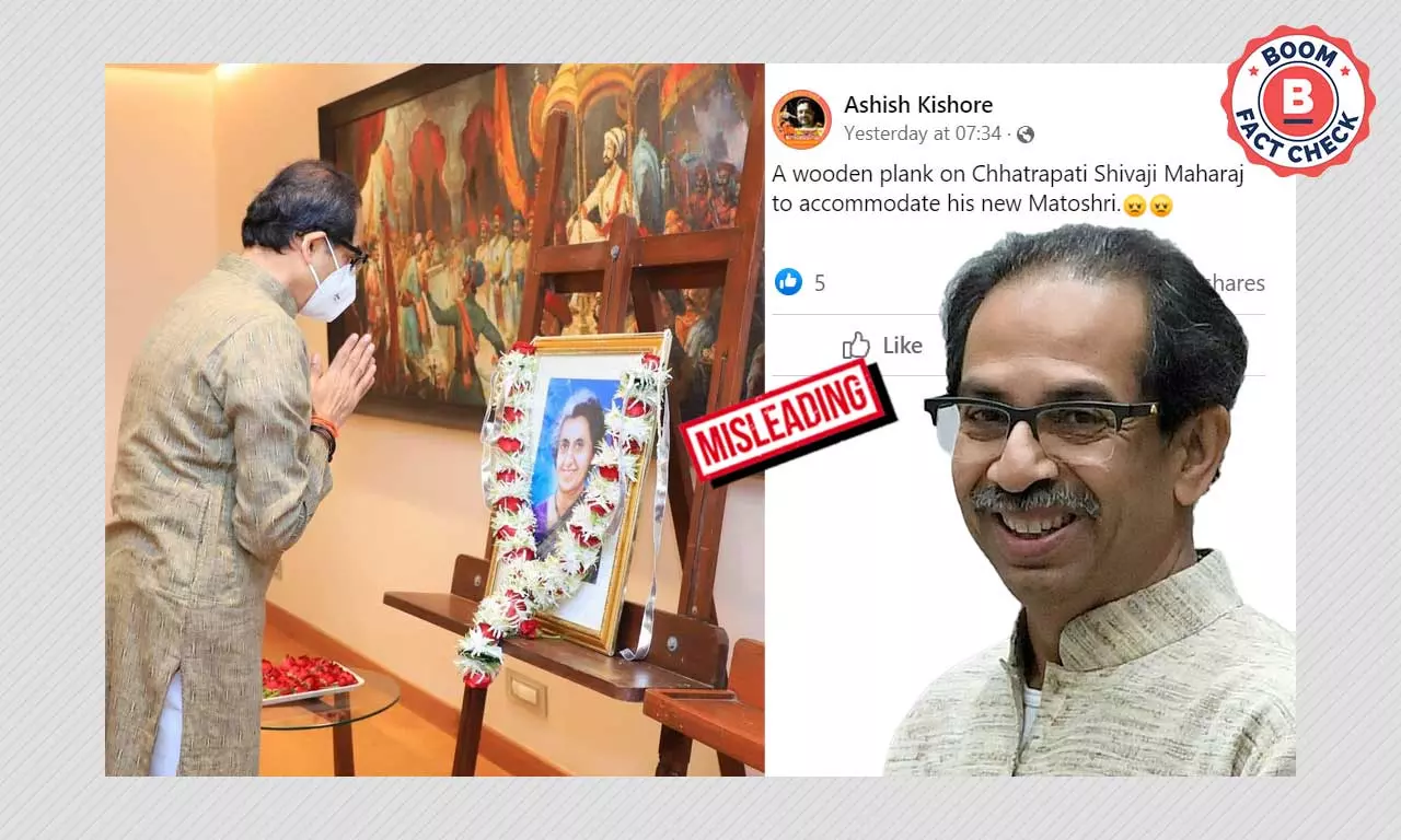 Photo Of Uddhav Thackeray Paying Tribute To Indira Gandhi Viral With False Claims