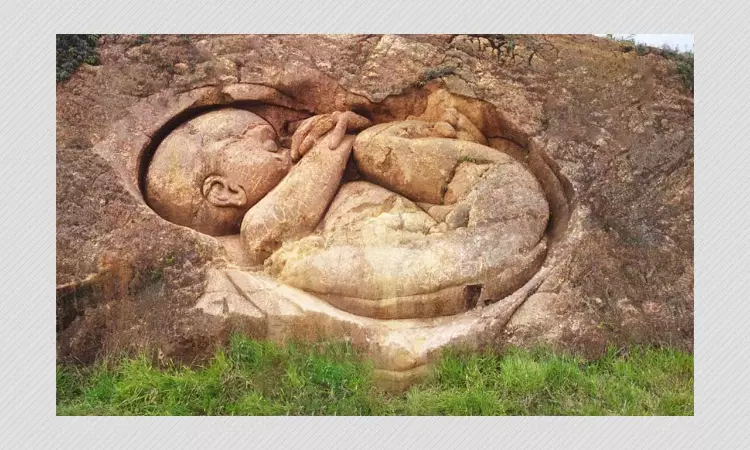 False Story Attached To Art Of Foetus In Mountain In Colombia