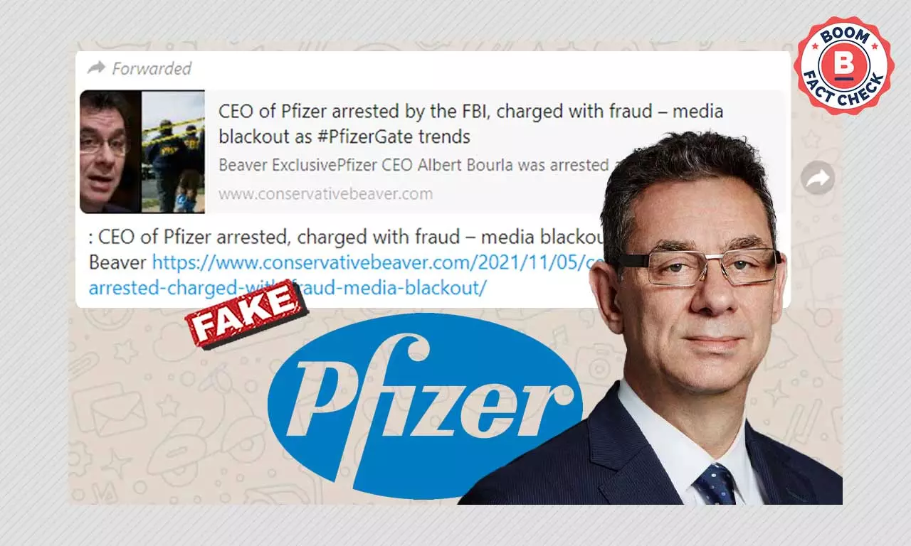 No, Pfizer CEO Albert Bourla Was Not Arrested By The FBI For Fraud