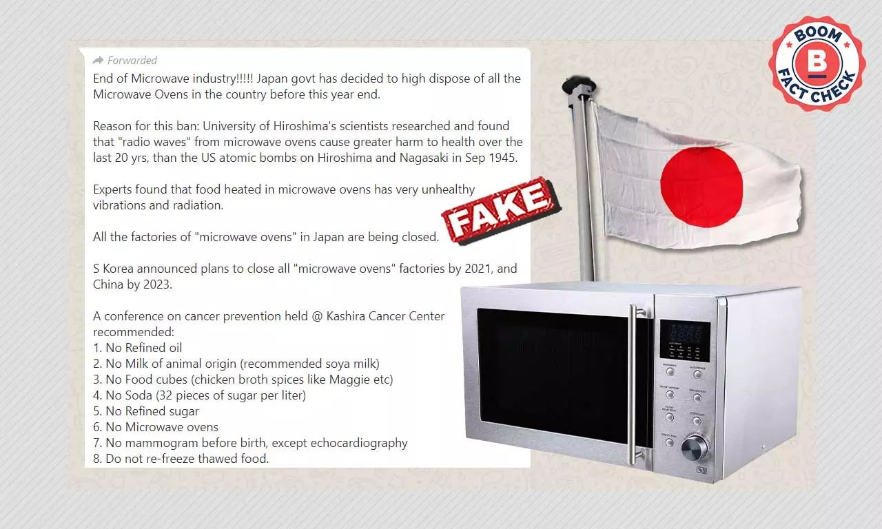 Hoax Message Claims Japan Has Banned Microwaves As They Cause Cancer