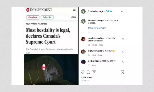 Bestiality Is Not Legal In Canada As Social Media Posts Claim