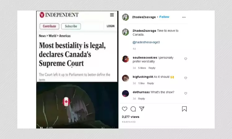 Bestiality Is Not Legal In Canada As Social Media Posts Claim