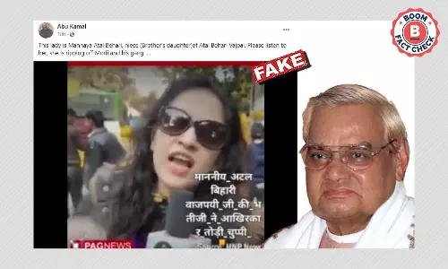 Video of Woman In CAA Protest Shared As Atal Bihari Vajpayees Niece