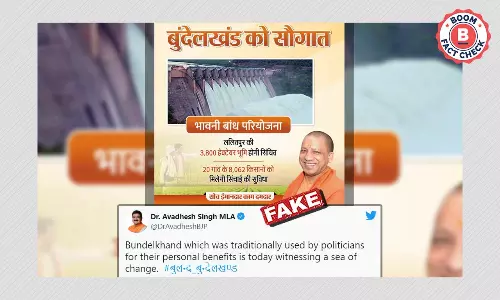 BJP Leaders Pass Off Image Of Srisailam Dam As Project In UP