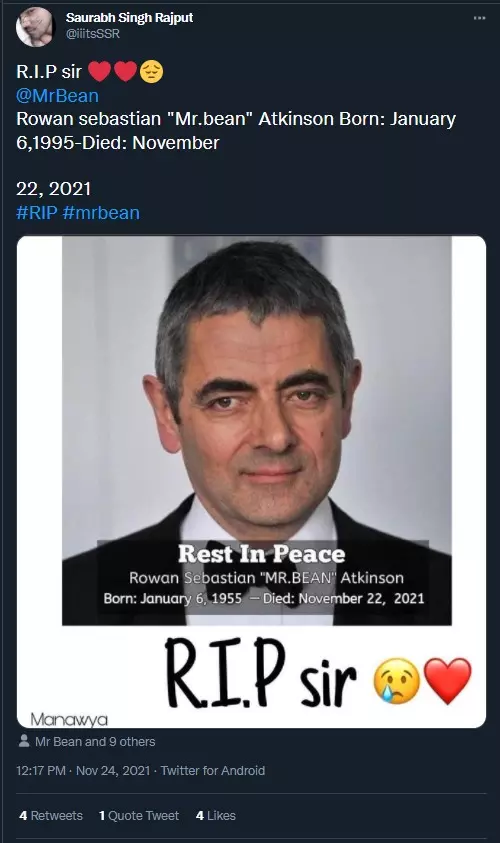 2021 mr bean Rowan Atkinson
