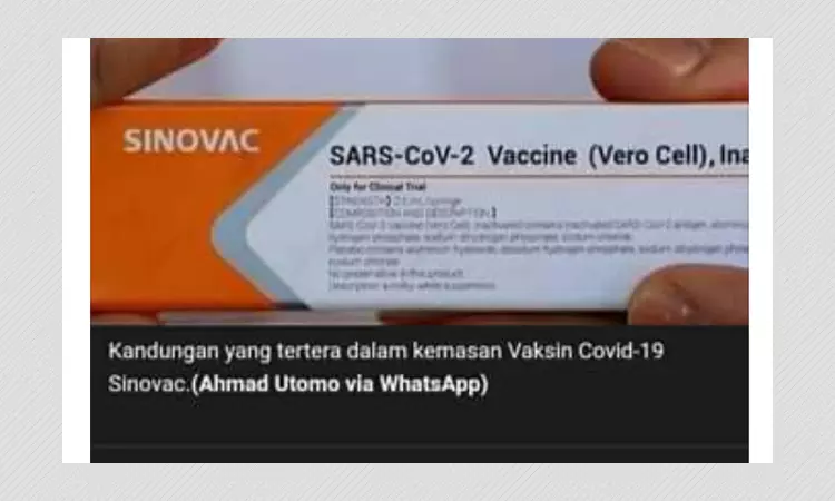 Old Photo Shared To Falsely Claim Sinovac Vaccine Is Only For Trial