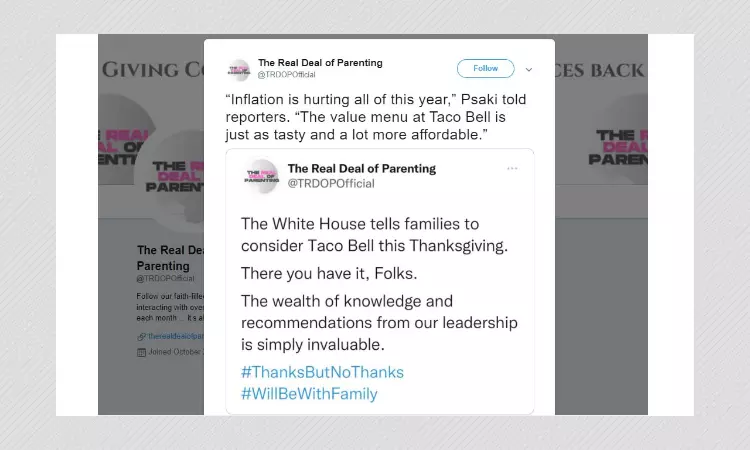 No, Jen Psaki Did Not Suggest Taco Bell As Alternative To Thanksgiving Dinner