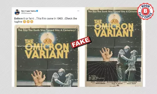 Viral Film Poster Titled The Omicron Variant Is Morphed