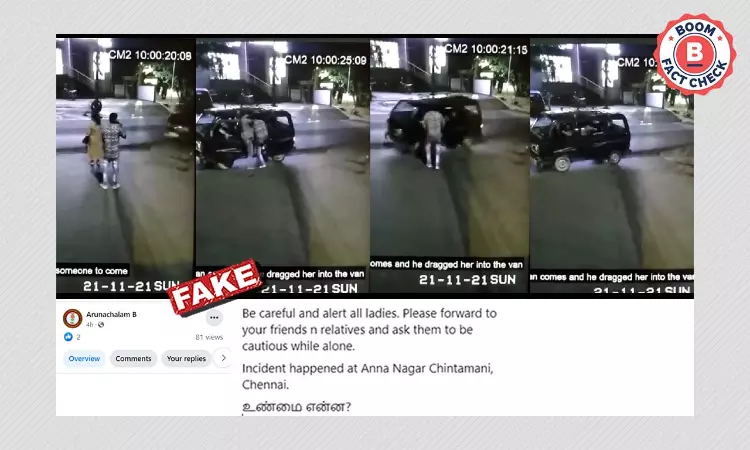 Dramatized Video Of Woman Being Kidnapped Revived As Chennai