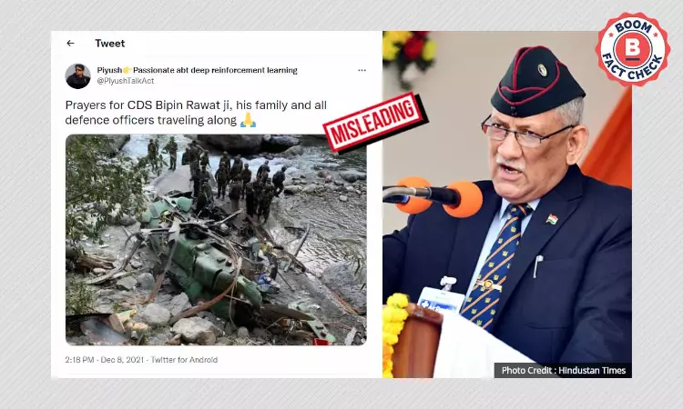 This Photo Does Not Show CDS Bipin Rawats Helicopter Crash In Coonoor