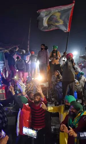 In Pictures: Jubilant Scenes At Farmer Protest Sites As Govt Accepts All Demands