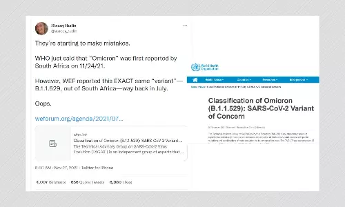 Posts Falsely Claim World Economic Forum Knew About Omicron Before It Was Found Posts Falsely Claim World Economic Forum Knew About Omicron Before It Was Found