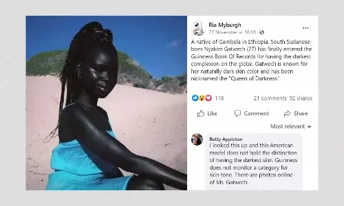 No, Guinness Has Not Given A Sudanese Model The Darkest Complexion Award No, Guinness Has Not Given A Sudanese Model The Darkest Complexion Award