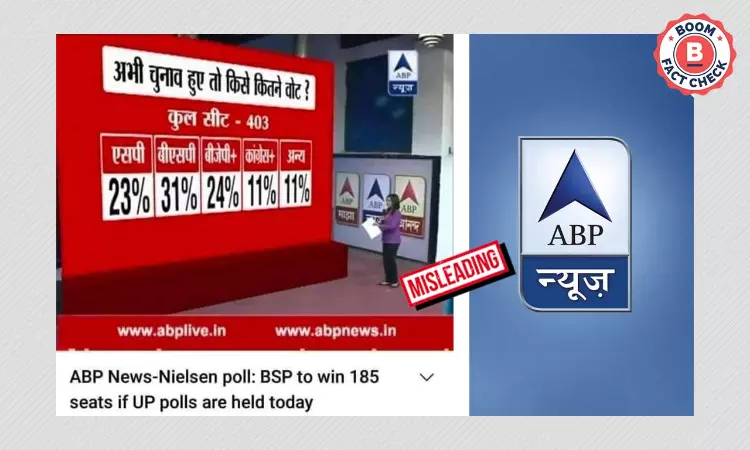 Old ABP News Poll Predicting 185 Seats To BSP In UP Peddled As Recent