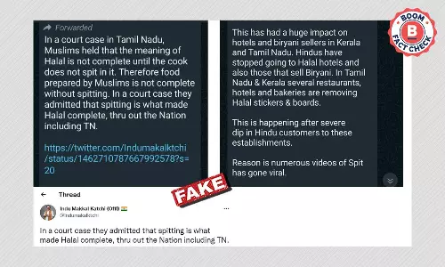 No, Muslims Groups Did Not Tell A Court Halal Means Spitting In Food