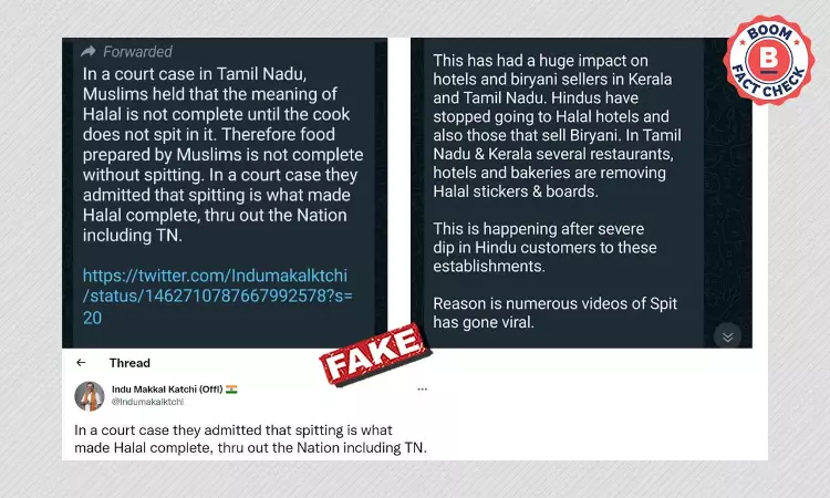 No, Muslims Groups Did Not Tell A Court Halal Means Spitting In Food