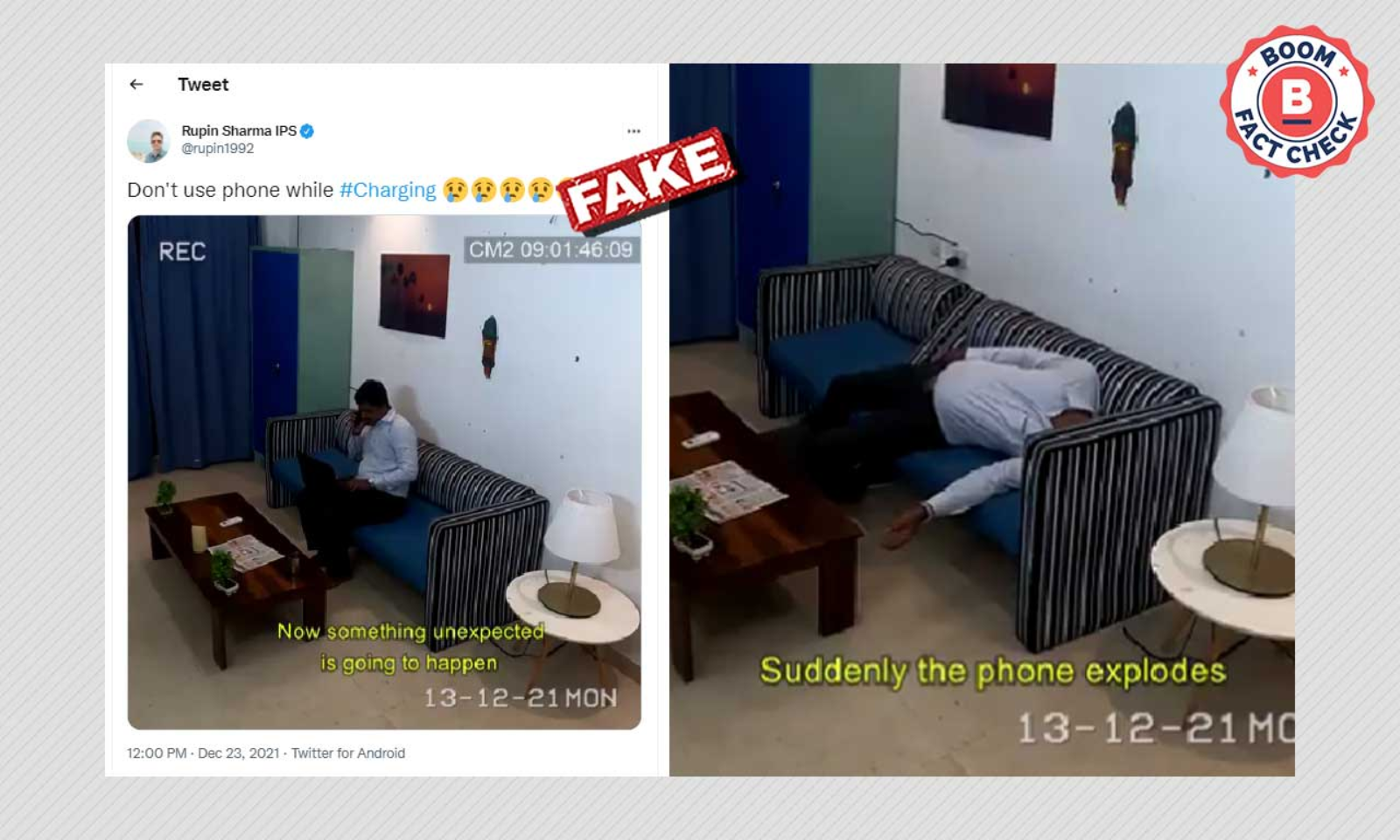 Video Of Man Being Electrocuted While Using His Phone Is Scripted BOOM photo