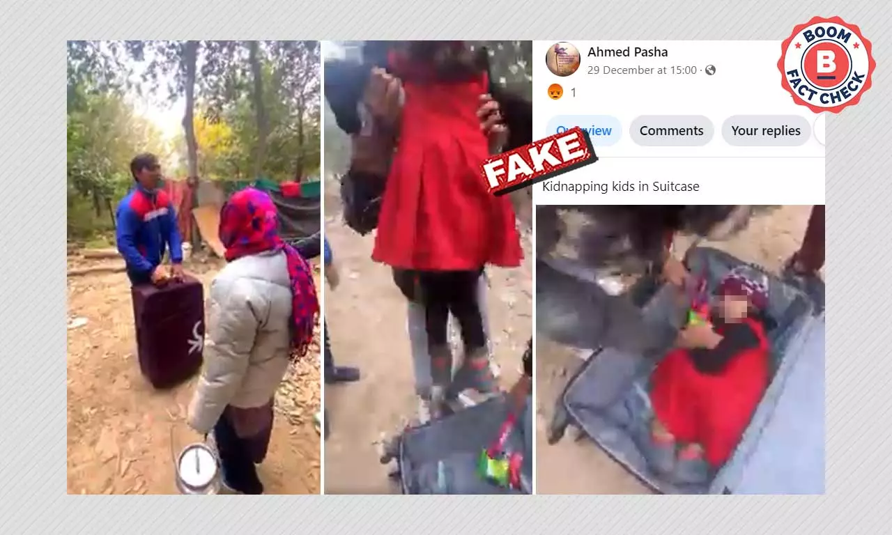 Kibnap India Xxx - Video Of Man Kidnapping A Toddler Inside Travel Bag Is Dramatised | BOOM