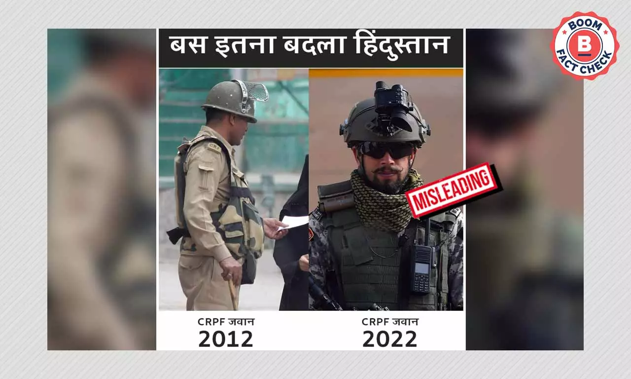 Photo Comparison Of CRPF Jawan Vs Commando Is Misleading