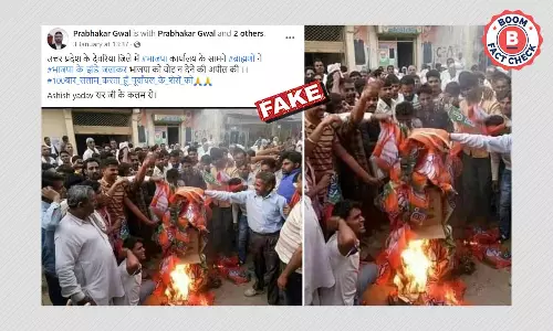 2018 Photo Shared As Brahmins In UP Protesting Against BJP