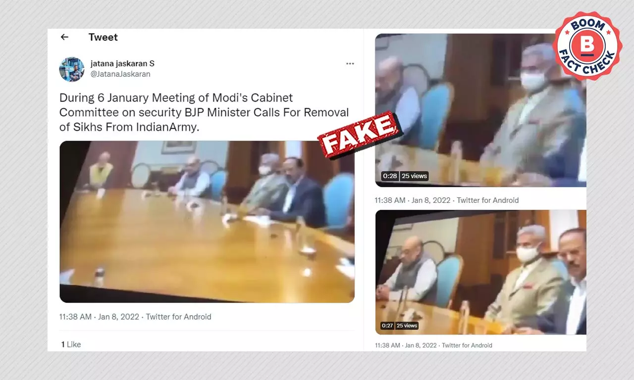 Video Of Modi Chairing Cabinet Meeting Edited To Add Anti-Sikh Audio