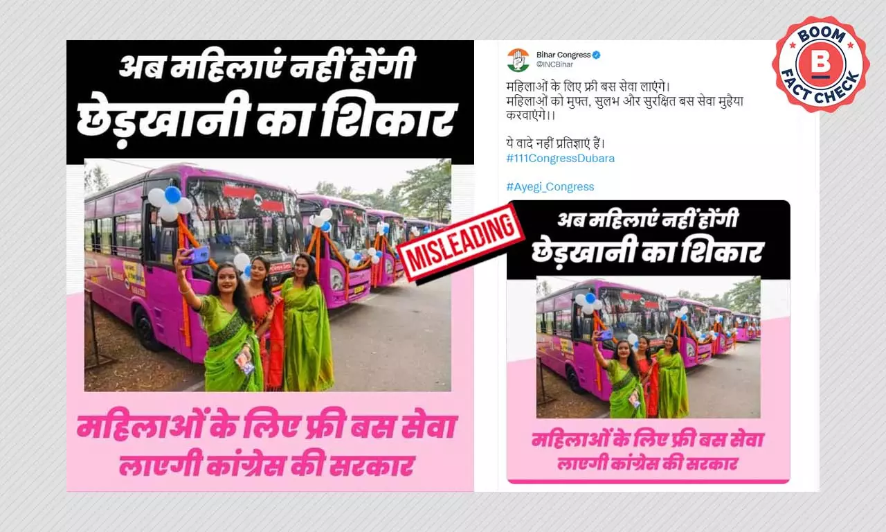 Congress Campaign Tweet Uses Photo Of Pink Buses Launched By BJP