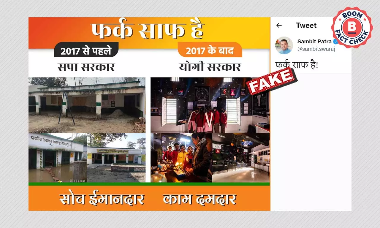 Sambit Patra Targets SP With Photos Of Dilapidated UP Schools From BJP Tenure