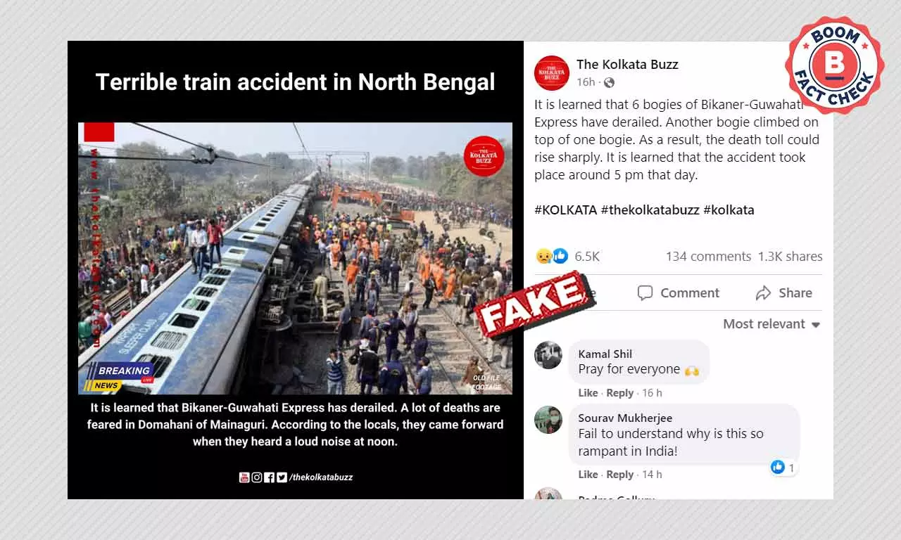 2019 Image Of Patna Accident Shared As Train Derailment In West Bengal