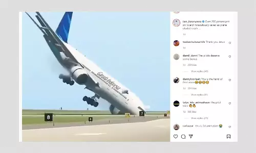 Digitally Created Video Shared As Garuda Indonesia Plane Crashing