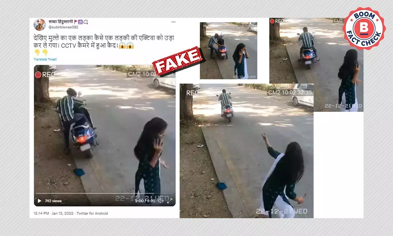 Scripted Video Showing Man Stealing Scooter Shared With Communal Claims