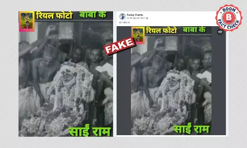 Photo Of Sri Ramana Maharishis Funeral Shared As Shirdi Sai Baba