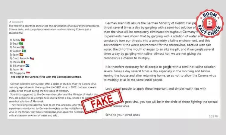 Message Falsely Claims Countries Have Cancelled COVID-19 Restrictions