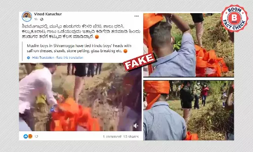Hijab Row: Video Of Boys Returning Saffron Turbans Peddled With False Claim