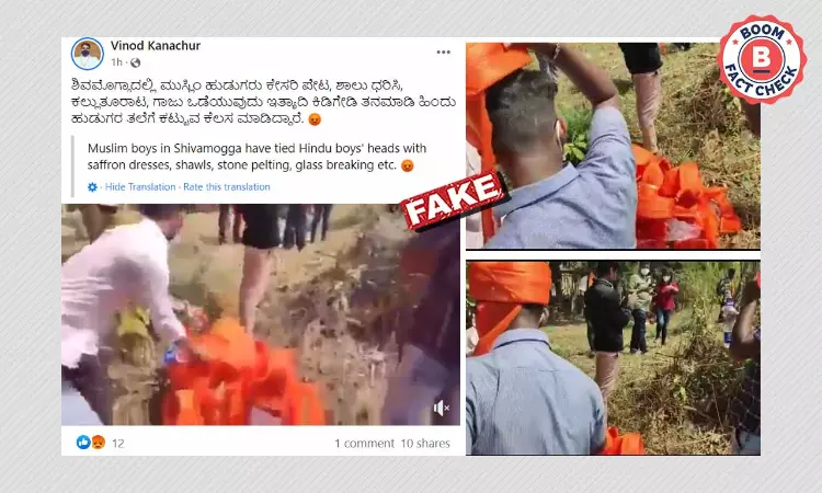 Hijab Row: Video Of Boys Returning Saffron Turbans Peddled With False Claim