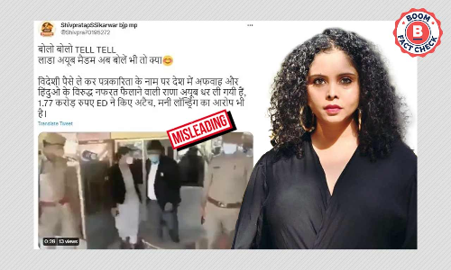Old Video Of Rana Ayyub At A Police Station Viral With False Claim