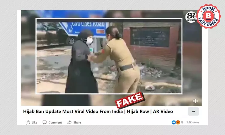 Video Of Gurugram Cops Restraining Woman Is Not Linked To Hijab Protests