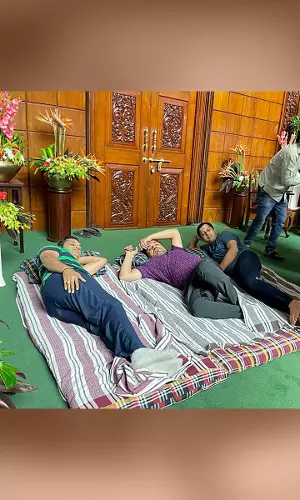 Karnataka Congress MLAs Hold Sleepover Protest In Assembly Demanding Ministers Sacking