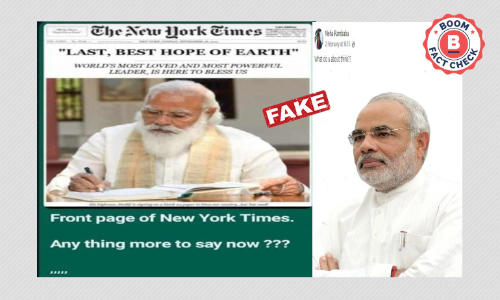 Fake New York Times Front Page With Modi Created As Satire Revived