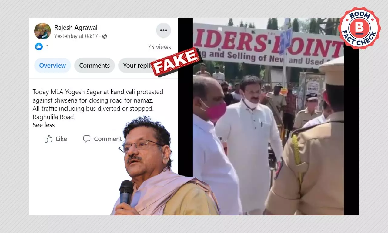 Video Of Mumbai BJP MLA Arguing With Cops Viral With False Communal Spin