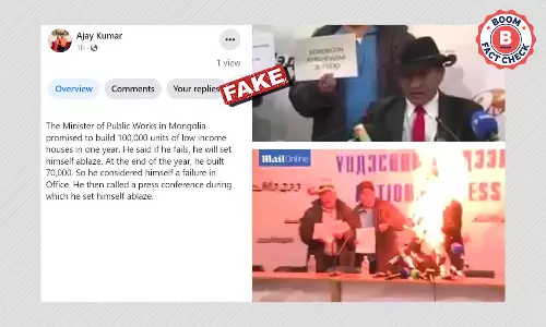 No, This Video Does Not Show A Mongolian Minister Self-immolating
