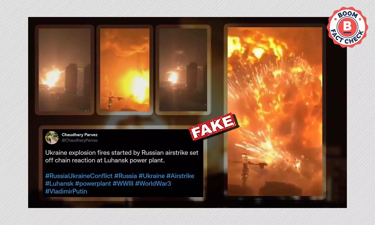 2015 Explosion In China Viral As Russian Air Strike On Ukrainian Power Plant