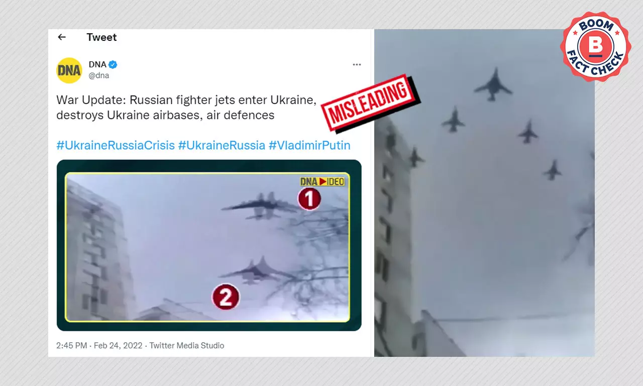 Doctored Video Peddled As Russian Jets Entering Ukraine
