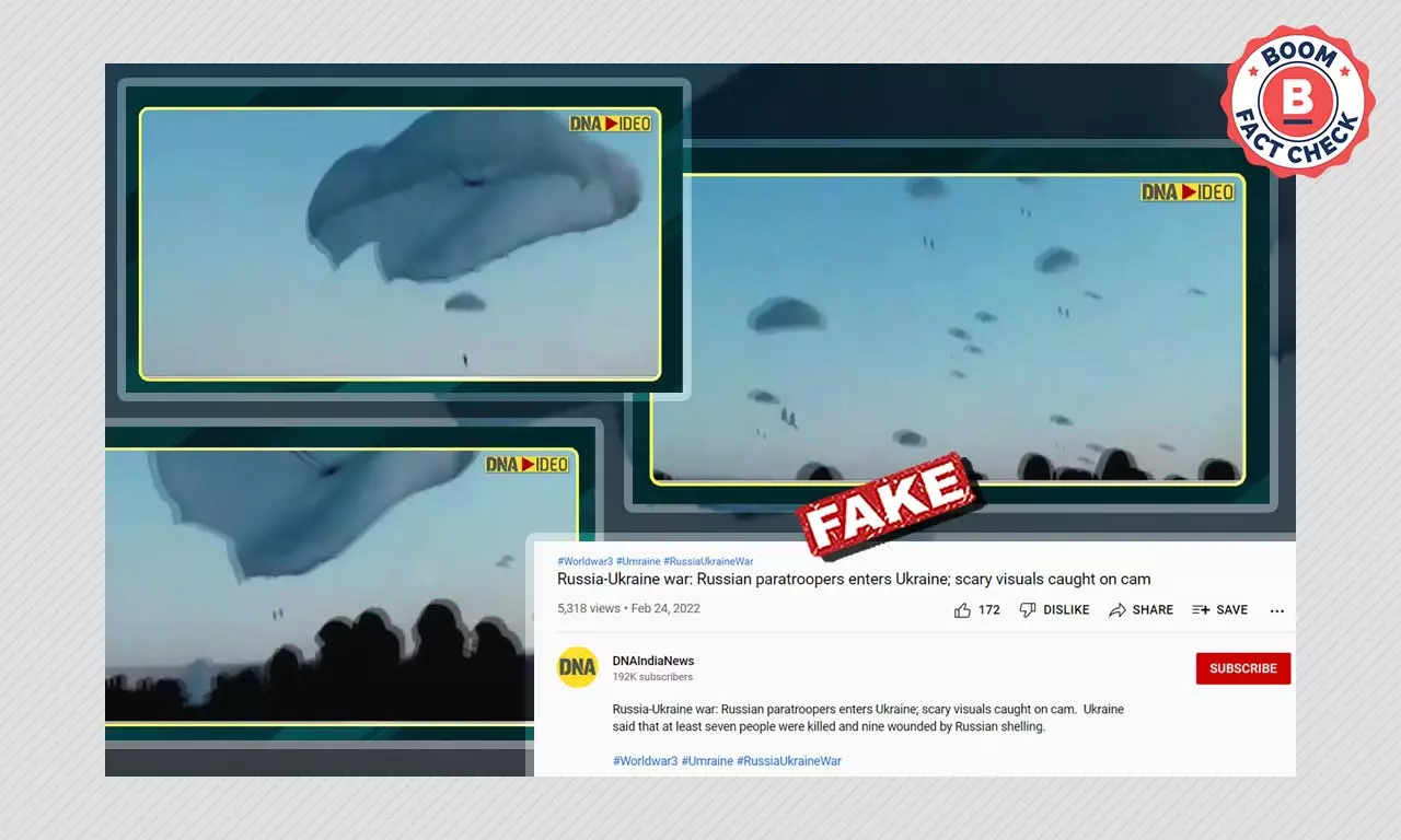 Video Dating Back To 2016 Peddled As Russian Paratroopers In Ukraine