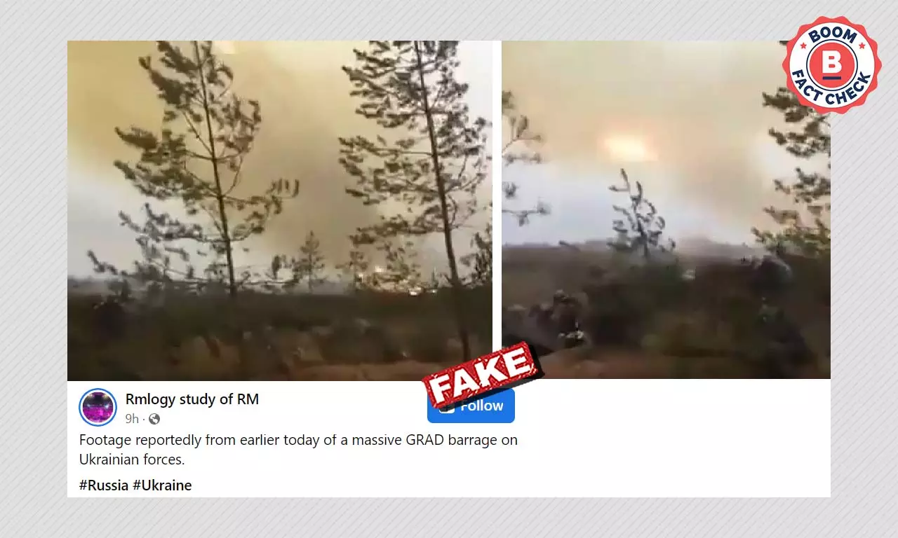 Old Video Peddled As Russian Rocket Attack On Ukraine