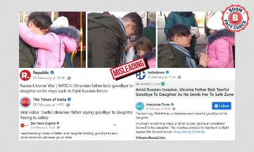 Is This Man Bidding Farewell To His Daughter To Fight For Ukraine?