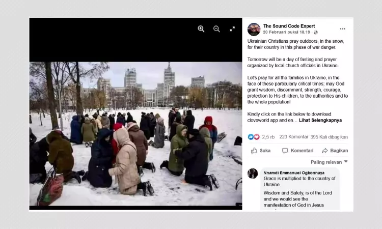 2019 Photo Viral As Ukrainians Praying In Snow Before Russian Invasion