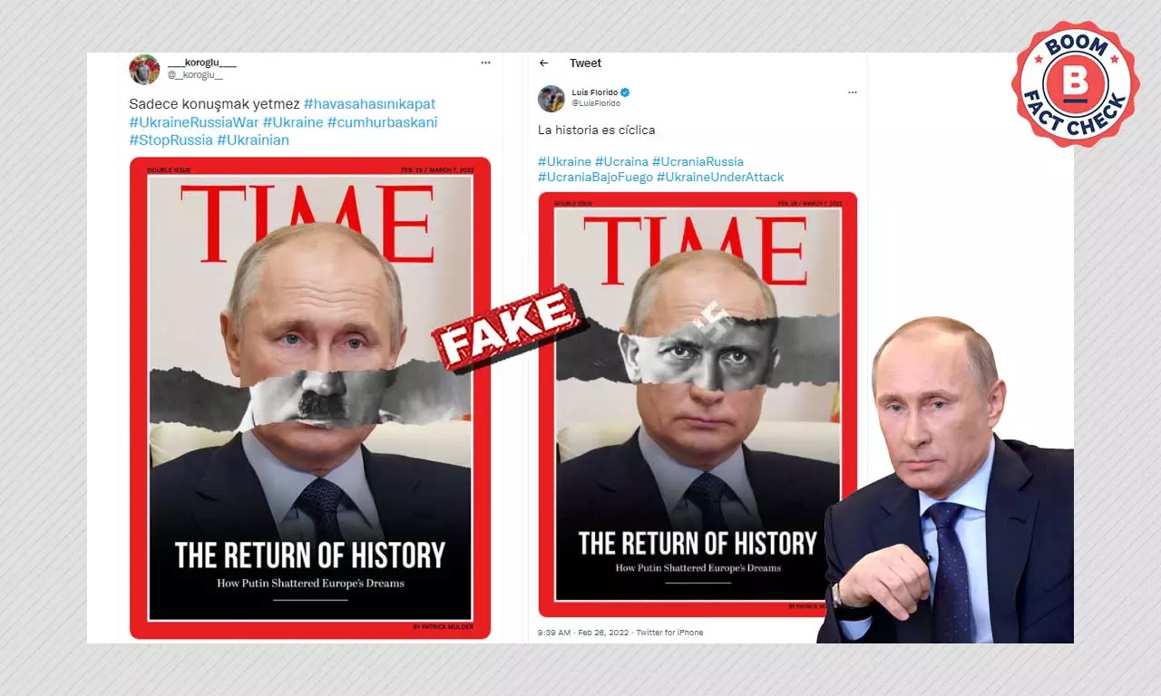 TIME Cover Featuring Vladimir Putin As Adolf Hitler Is Fake