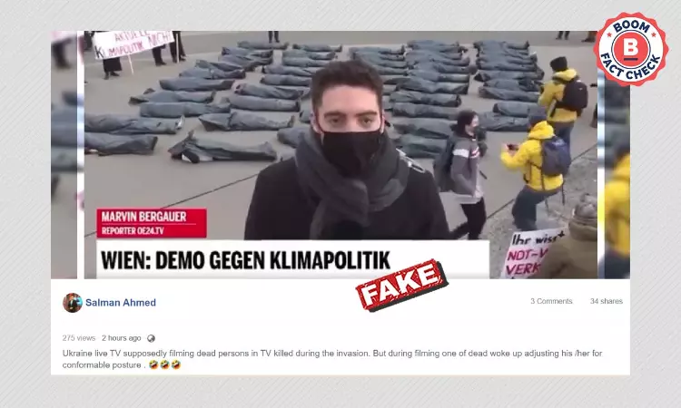 Video Of Climate Change Protest In Vienna Peddled As Ukrainians Faking Deaths